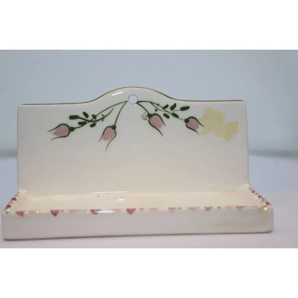 Salt & Pepper Shakers - Vintage Poinsettia Studios CA Ceramic Lanterns & Tray